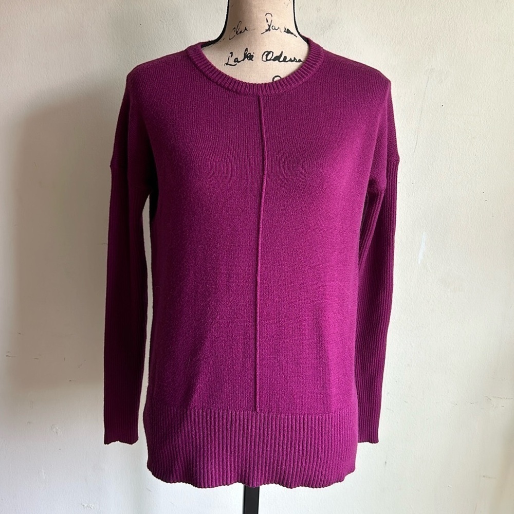 Lilly Pulitzer Long Sleeve Crewneck Maroon Sweater Side XXS - Picture 3 of 11